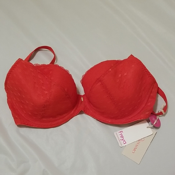 Freya Red Lace 28G Bra - Picture 1 of 4